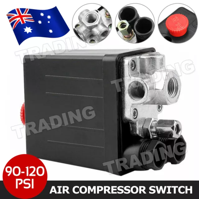 Heavy Duty 90 PSI -120 PSI 240V Air Compressor Pressure Switch Control Valve AU