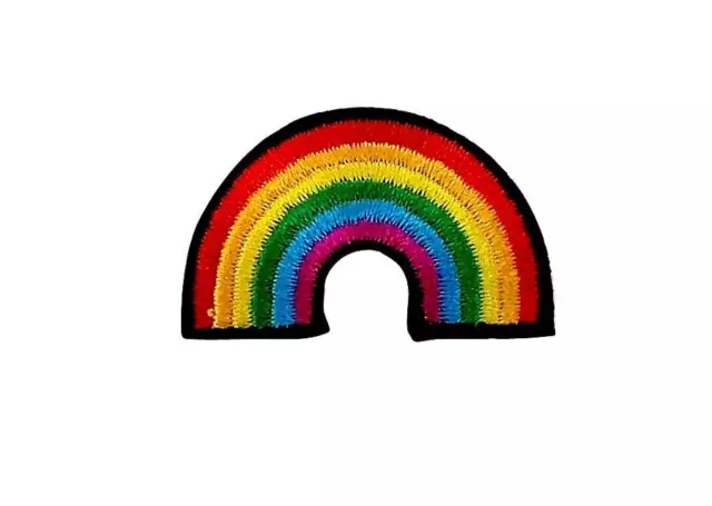 Patch ecusson brodé drapeau backpack arc en ciel rainbow  thermocollant