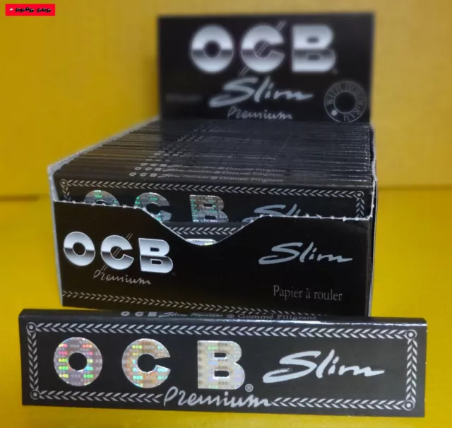 10 oder 5 Stück OCB BLACK PREMIUM King Size SLIM Papers !!! TOP QUALITÄT !!!