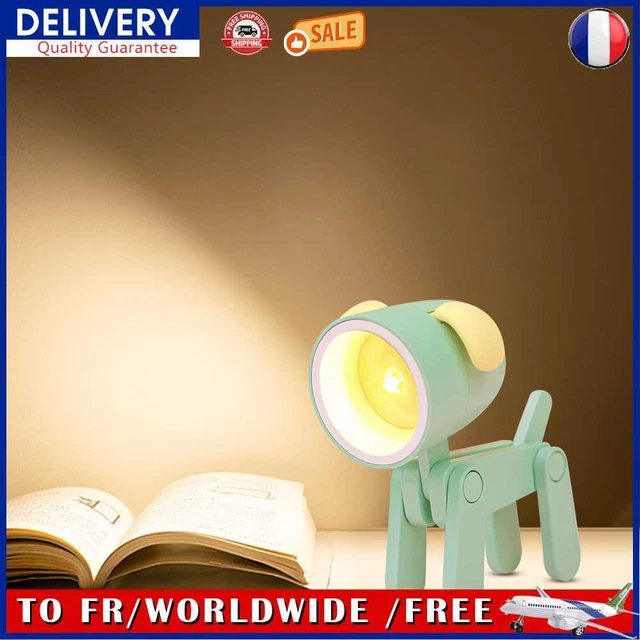 Animal Bedroom Lamp Adjustable Desktop Lamp for Room Decoration (Dog Green)