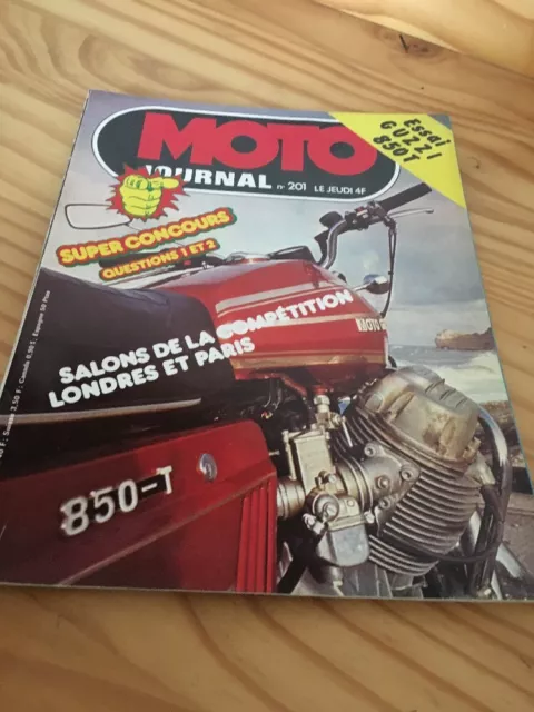 MOTO JOURNAL 1975 N° 201 Guzzi 850 T , Salon Londres Paris , Teuvo Lansivuori