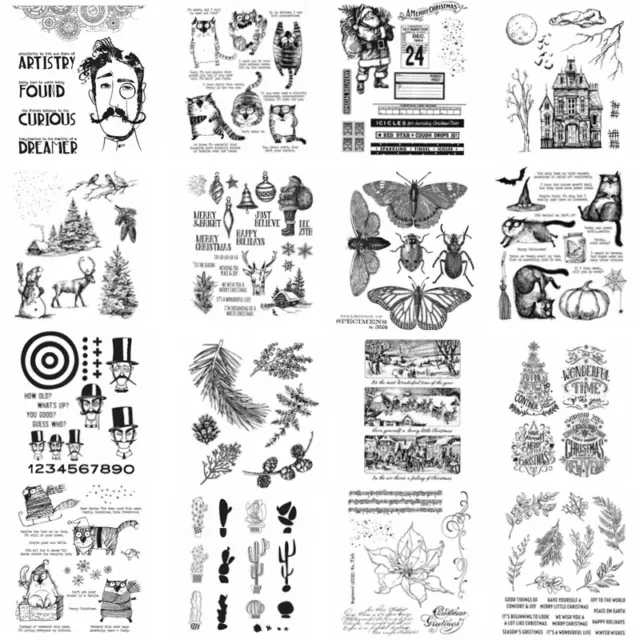 Weihnachten Tiere Clear Rubber Stamps Seal DIY Crafts Card Album Scrapbooking