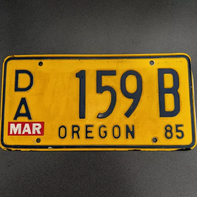 USA Nummernschild Oregon 1985 US License Plate Autokennzeichen Vintage