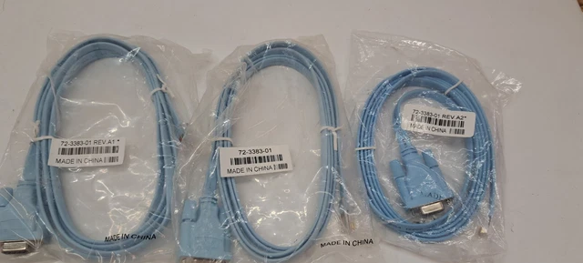 LOT OF 3 Cisco 72-3383-01 Rev A2 Cable DB9-RJ45 *Free Shipping $13.65 ...