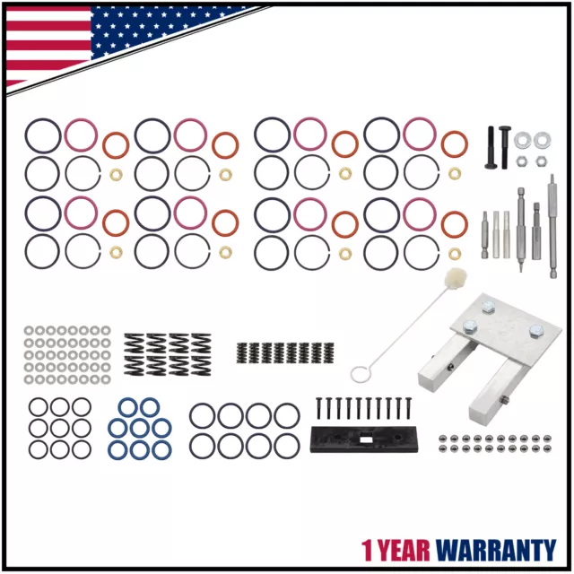 7.3L POWERSTROKE Injector Rebuild Kit Deluxe W/ Vice Clamp And Tools & Springs