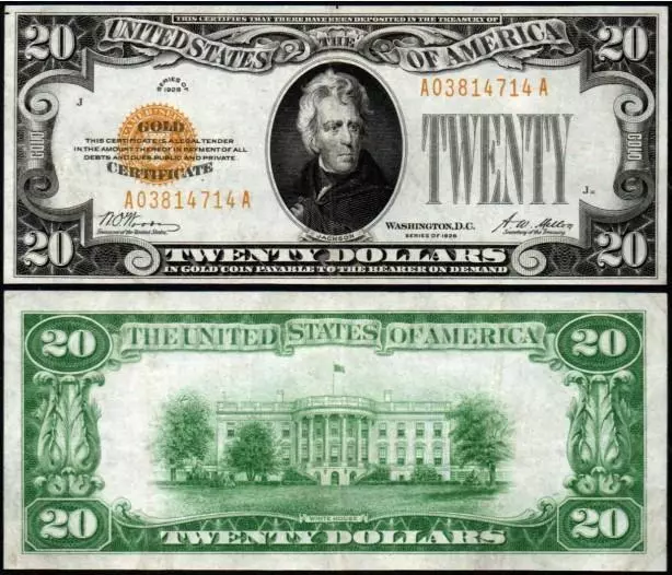 $20 1928 *BEAUTIFUL CRISP XF+* U.S. GOLD Seal GOLD Certificate!