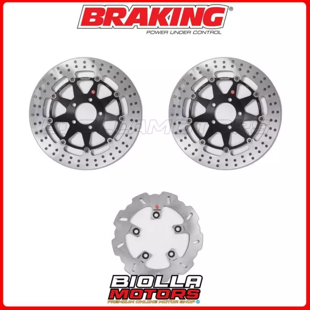 Kit Dischi Freno Braking Kawasaki Zrx 1200 2001 - 2006 Anteriore + Posteriore [F