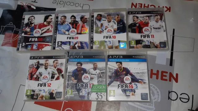 Vends Lot De 7 Jeux Ps3 Fifa 2008, 2009, 2010, 2011, 2012, 2013, 2014