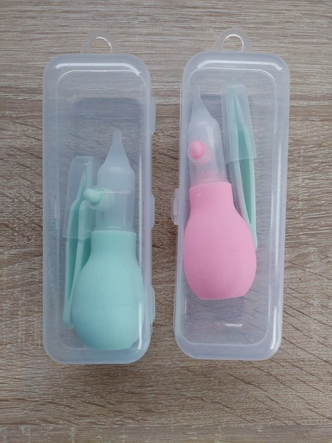 2 X Infant  Nasal Aspirator Vacuum Sucker Baby Newborn Nose Mucus Snot Cleaner