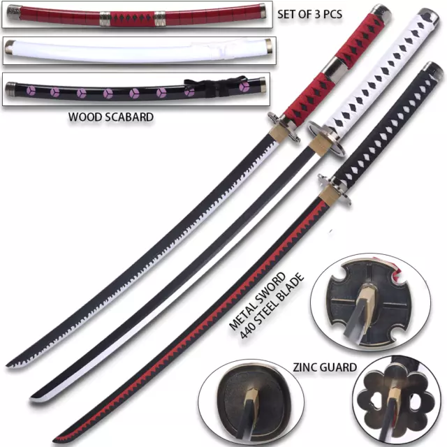 41'' One Piece Roronoa Zoro Sword Cosplay Enma Kitetsu Shusui Wado Katana  Swords