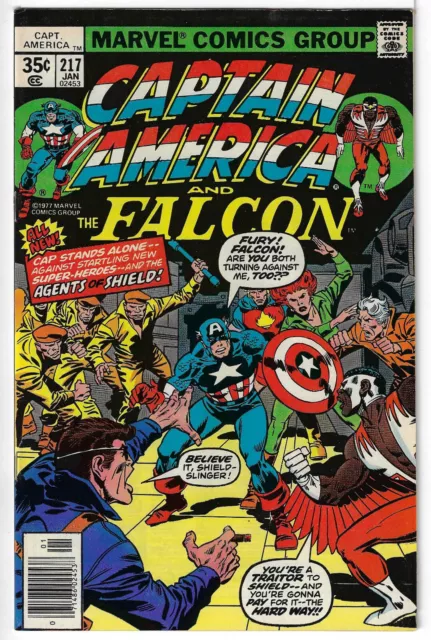 Captain America #217 (Marvel) Feb 1979, Falcon, Buscema art, Quasar 1st app, VFN