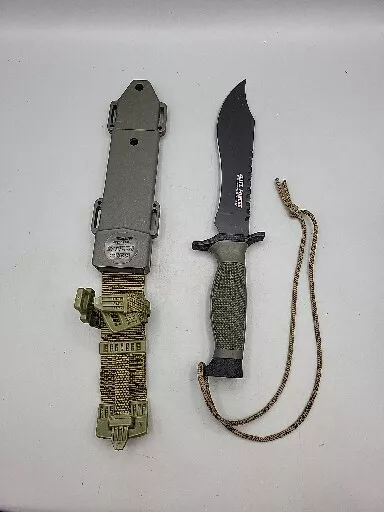 12" Elite Forces Tactical Survival Bowie Fixed Blade Knife and ABS Sheath