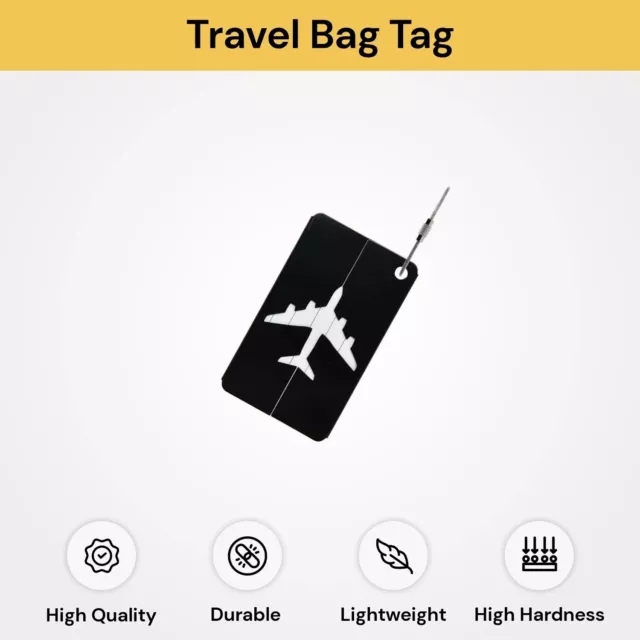 Aluminium Luggage Tag Travel Baggage Suitcase Bag Identity Address Name Labels 2