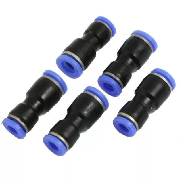 A● 5 Pcs 6mm to 8mm Straight One Touch Push In Quick Fittings