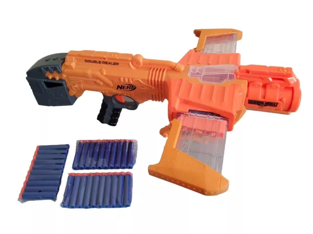 Pistolet et flechettes Nerf Fortnite Officielles orange bleu - La Poste