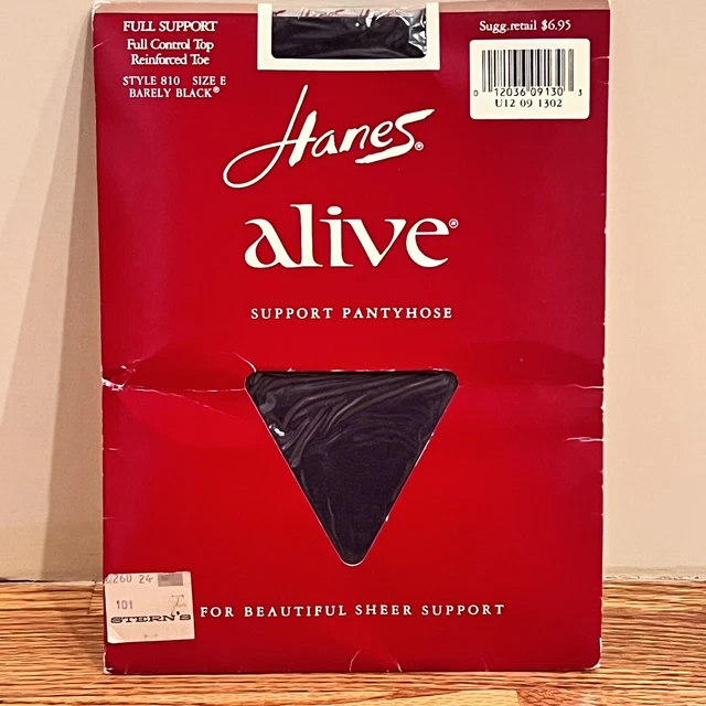 00810 - Hanes Alive Control Top Reinforced Toe Pantyhose 1 Pair