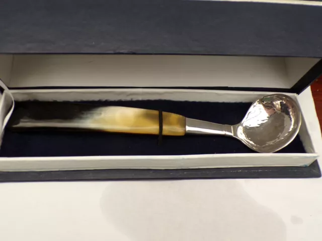 a silver -925 - fishbone handled serving spoon
