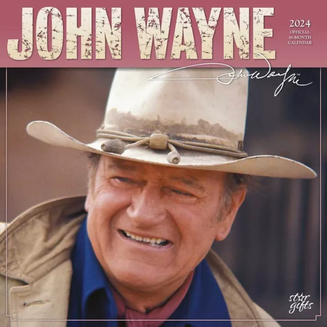 JOHN WAYNE OFFICIAL 2024 12x24" Monthly Square Wall Calendar 16.99