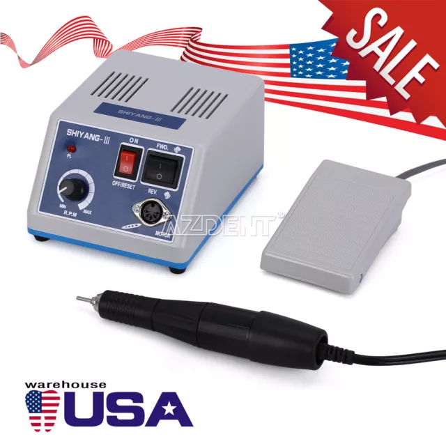 Dental Lab Marathon Micro Motor Polishing Machine N3+35000 RPM Handpiece USA