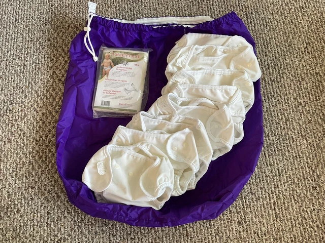 Lot of Bum Genius Diaper Covers size Large, Flushable Liners, Large Bag