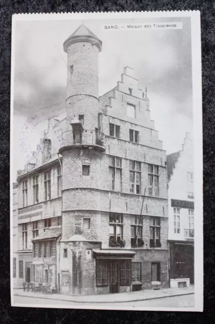 Postkarte Ansichtskarte Lithografie Belgien Gand Maison des Tisserands (M)