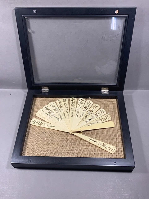 Rare Original 1910's Antique Moxie Soda Advertising Celluloid Fan