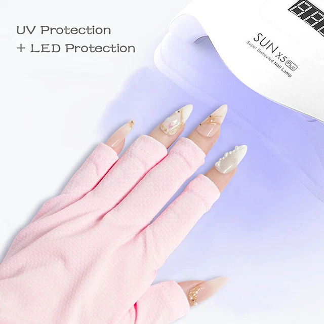 Nail Art Glove UV Protection Glove Anti Black Gloves Protecter For LED Lamp ba