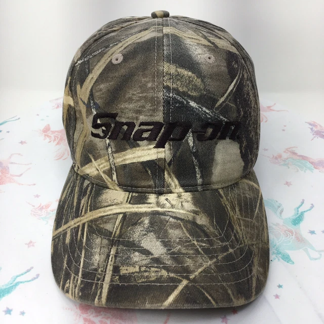 0012 Snap-On Tools Camo Snapback Hat Ball Cap Realtree K-Products Adjustable Dad