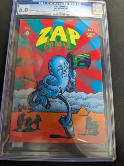 ZAP COMIX #4 2nd Print 1971 Apex Novelties CGC 6.0 Robert Crumb Undergound Comix