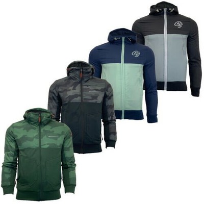 Crosshatch nuovi pantaloncini uomo cappucci e Felpe Felpe Semplici Stampato & Zip Tops 