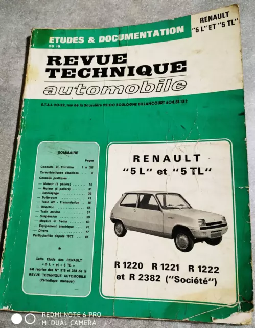 revue technique automobile renault 5