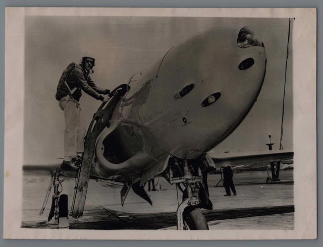 Lockheed P-80 Shooting Star Tony Le Vier Chief Test Pilot Original Press Photo