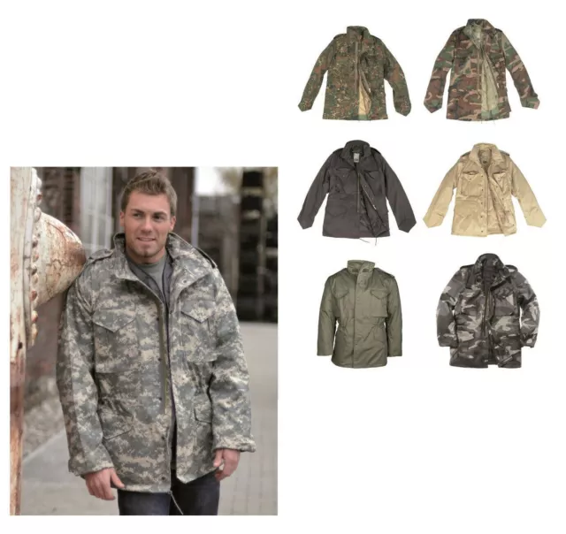 US Feldjacke M65 T/C mit FUTTER Army Jacke Outdoor Jagd Gr XS-5XL