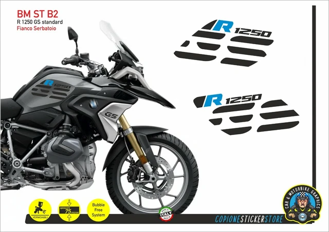 2 Pegatinas Laterales Para Depósito De BMW R 1200 / 1250 GS Adventure LC, Colores Rojo Y Gris