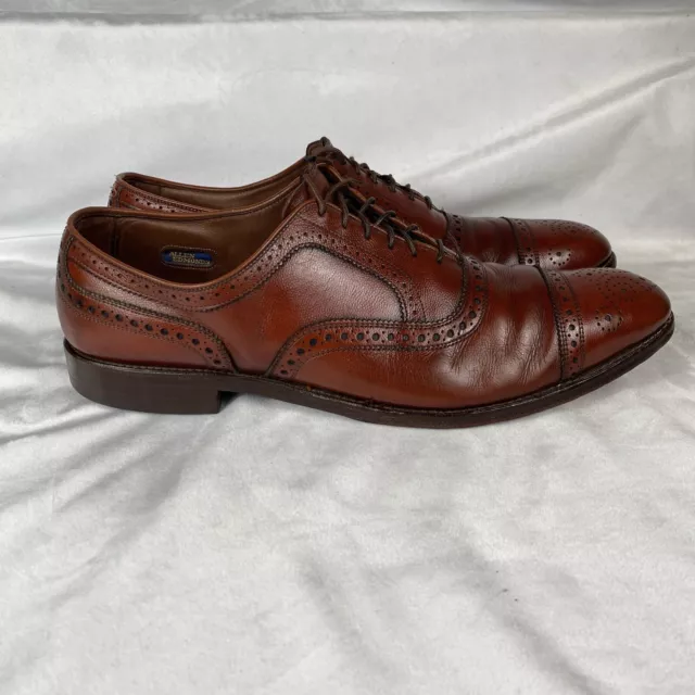 Allen Edmonds Mens 12 A Strand Cap Toe Leather Oxford Dress Shoes Brown