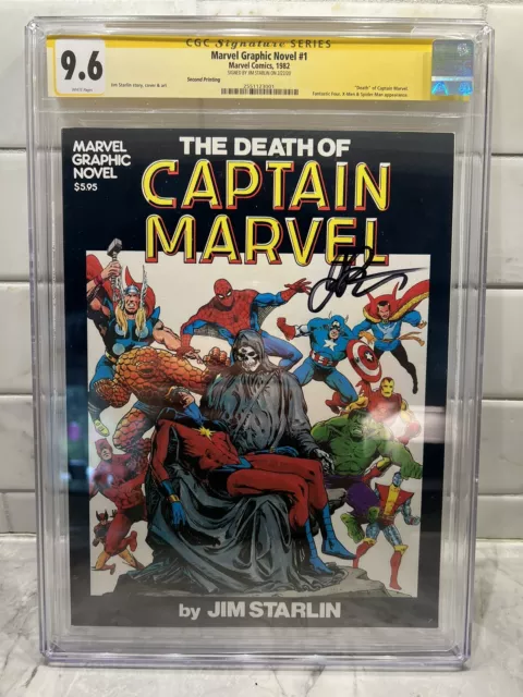 Marvel Graphic Novel #1 CGC 9.6 Signed  Rare 2nd Print Death of Captain Marvel