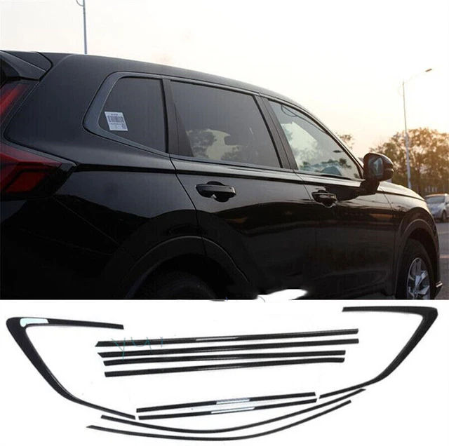 FOR HONDA CRV CRV 20232024 Black Stainless Window Molding Trim Strips