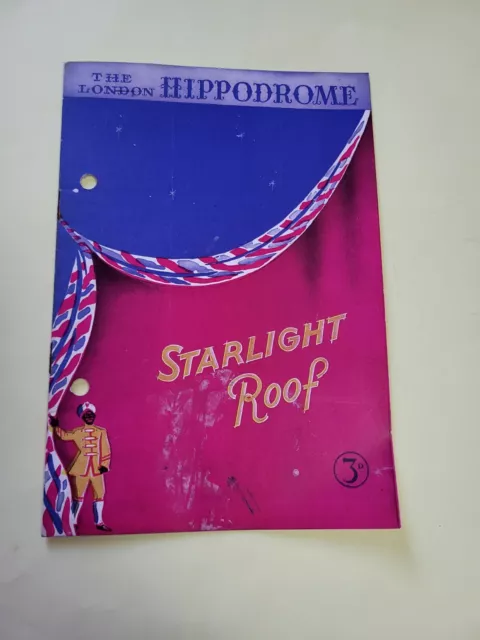 THE LONDON HIPPODROME: Starlight Roof 1947 Programme inc Theatre Guide ~ F/Post