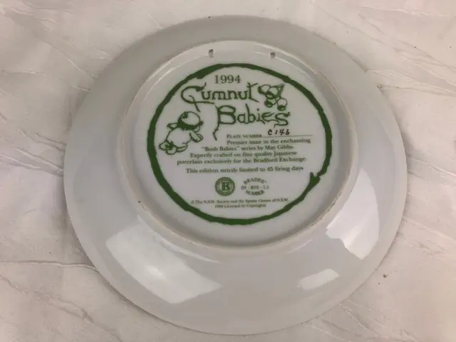May Gibbs Gumnut Babies Display Plate - 1994 - Bradford Exchange - 19.5 Cm 2
