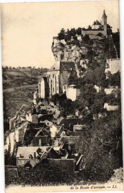 CPA ROCAMADOUR - Vue générale prise de la Route d'arrivée (224123)