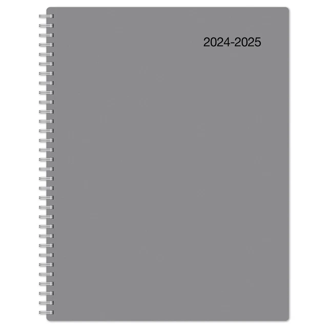 20242025 OFFICE DEPOT Monthly Academic Planner, 81/2" x 11", Gray