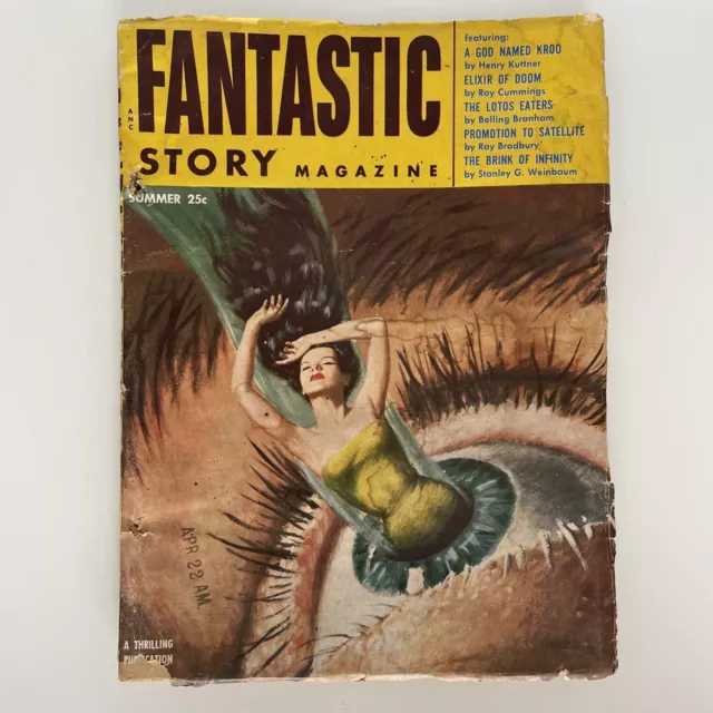 Fantastic Story Magazine Pulp Summer 1954 Issue Ray Bradbury - LOW GRADE