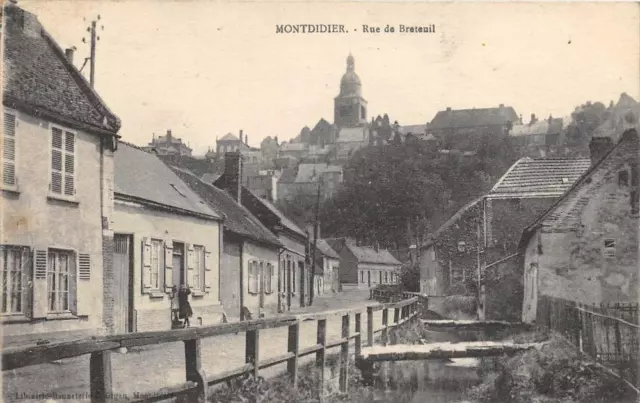 Cpa 80 Montdidier Rue De Breteuil