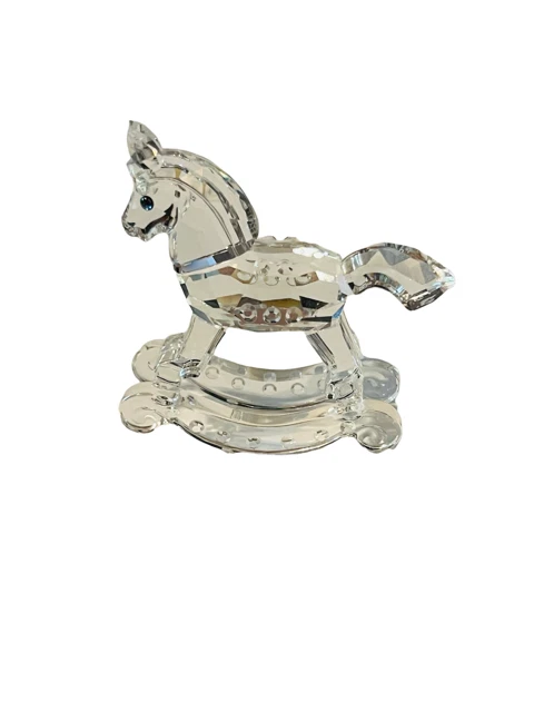 Swarovski Crystal Figurine anthropomorphic Austria vtg toy Rocking Horse Pony