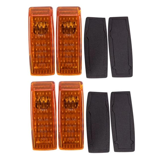 4Pcs Car  Turn Signal Light Indicator Repeater Lamp Cover Yellow for  W124 RG5T3