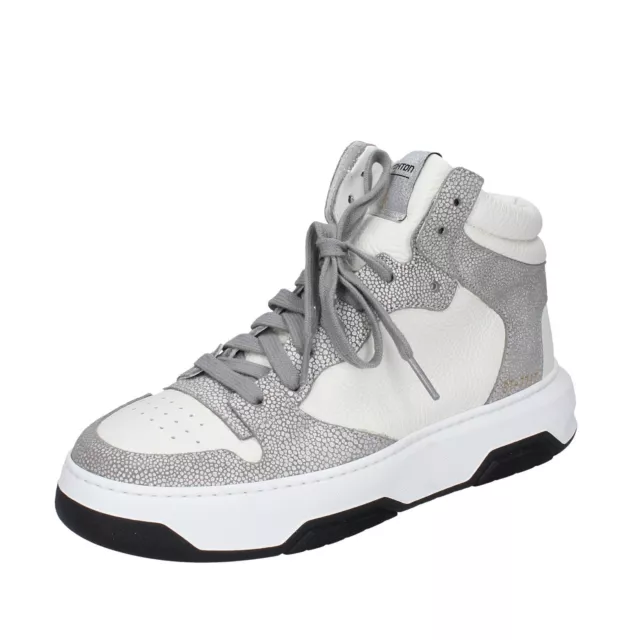 Women's Shoes STOKTON 37 Eu Sneakers White Grey Leather EY981-37