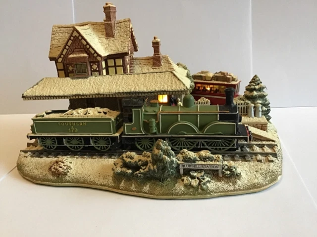 【キャサリン7様】Lilliput Lane / THE  TRAIN STUNNING LARGE LILLIPUT Lane Illuminated Bluebell Line Steam Train