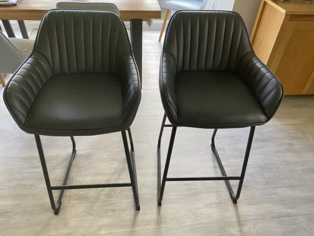 2 X John Lewis Brooks Il Bar Stools Mocha