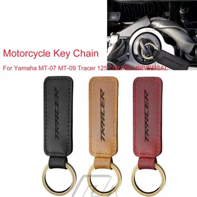 Motorcycle Leather Key Chain Ring Kit For Yamaha MT-07 MT-09 Tracer 125 700 900