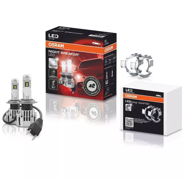 OSRAM NIGHT BREAKER H7 LED 220% Set per VW Polo 6R 09-14 con adattatore  64210DA01 EUR 125,00 - PicClick IT